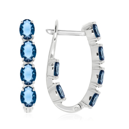 Купить оптом серьги из серебра с ситаллами 2340881182-76 от Krasnoe