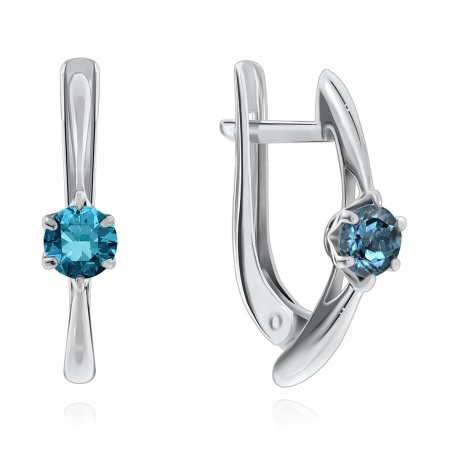 Купить оптом серьги из серебра с кристалл ювелирныйами 2340290022-1-76 от Krasnoe