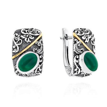 Купить оптом серьги из серебра с агатами 2317391367-60 от Krasnoe