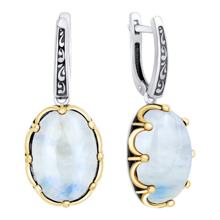 Купить оптом серьги из серебра с лунным камнем 2317935798 от Krasnoe