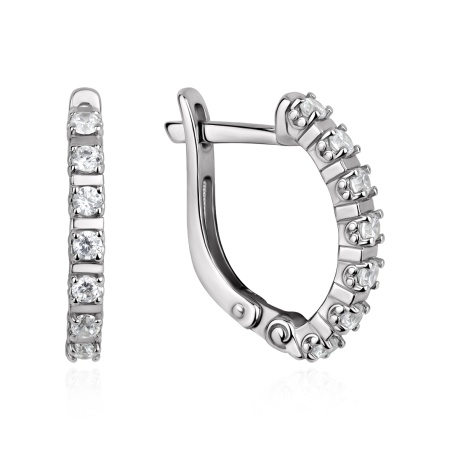 Купить оптом серьги из серебра с фианитами 2340201471 от Krasnoe