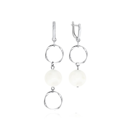 Купить оптом серьги из серебра с жемчугами 2340241693 от Krasnoe