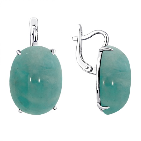 Купить оптом серьги из серебра с амазонитами 2340375043 от Krasnoe