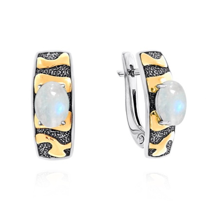 Купить оптом серьги из серебра с лунным камнем 2317931758 от Krasnoe