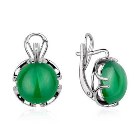 Купить оптом серьги из серебра с агатами 2340396383-60 от Krasnoe