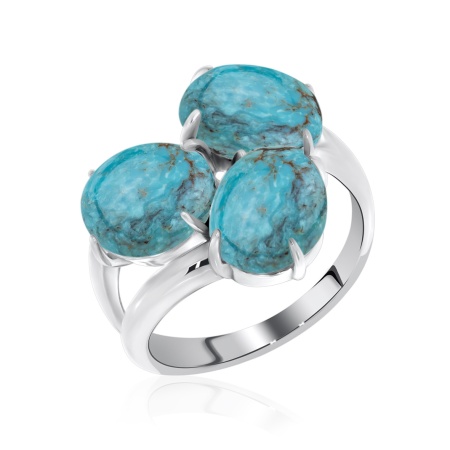 Купить оптом кольцо из серебра с бирюзой 1340311181 от Krasnoe