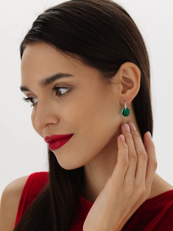 Купить оптом серьги из серебра с кристалл ювелирныйами 2340294318-60 от Krasnoe