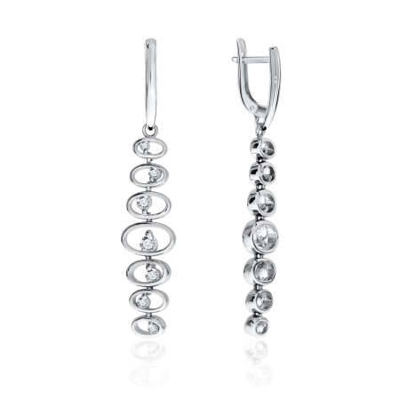 Купить оптом серьги из серебра с фианитами 2340206148 от Krasnoe