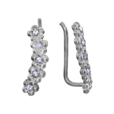 Купить оптом серьги из серебра с фианитами 2340202049 от Krasnoe