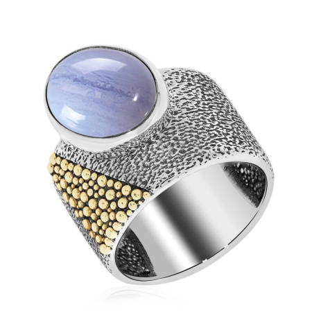 Купить оптом кольцо из серебра с агатом 1317392399-84 от Krasnoe