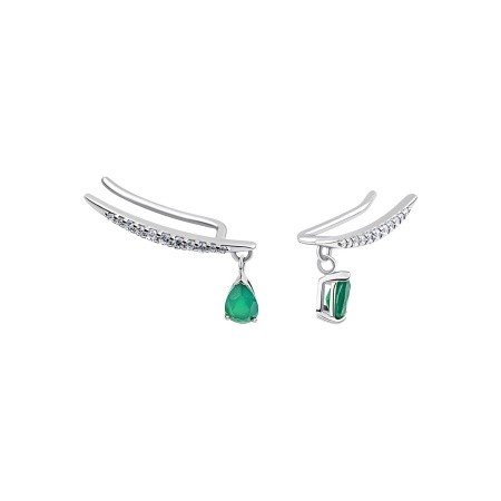 Купить оптом серьги из серебра с агатами и фианитами 2340394903л-60 от Krasnoe