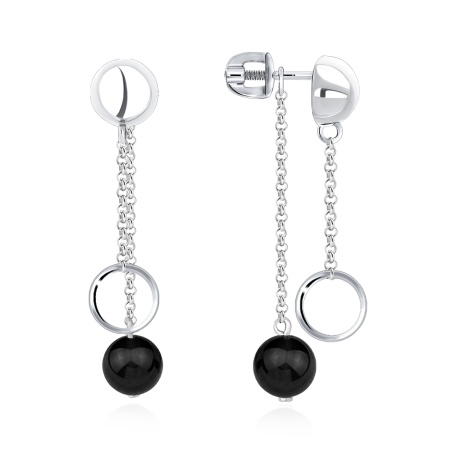 Купить оптом пусеты из серебра с агатами 2340395198-4-20 от Krasnoe