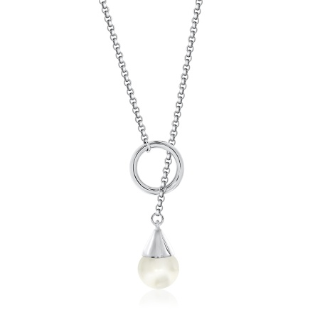 Купить оптом колье из серебра с жемчугом 8340240868-75-7 от Krasnoe