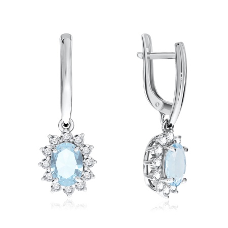 Купить оптом серьги из серебра с фианитами 2340200216л-70 от Krasnoe