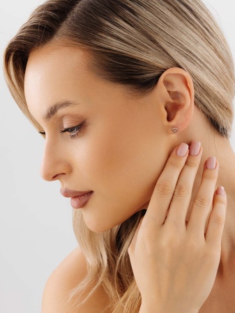 Купить оптом пусеты из серебра без вставок 2340402139 от Krasnoe