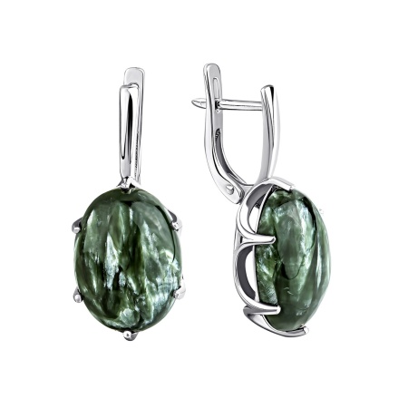 Купить оптом серьги из серебра с серафинитами 2340921944 от Krasnoe