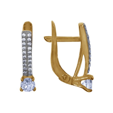 Купить оптом серьги из серебра с фианитами 2329200019 от Krasnoe