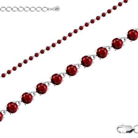 Купить оптом браслет из серебра с гранатами 4340152504-17 от Krasnoe