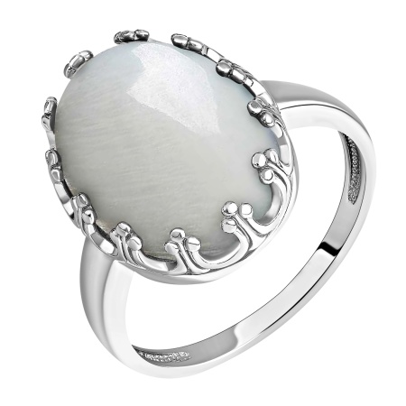 Купить оптом кольцо из серебра с перламутром 1340495096 от Krasnoe