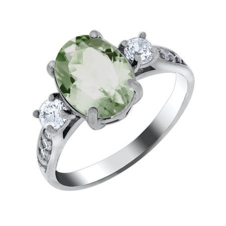 Купить оптом кольцо из серебра с кристалл ювелирныйом и фианитами 1340290188л-69 от Krasnoe