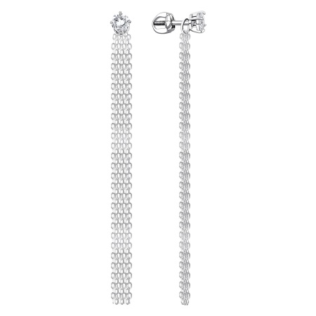 Купить оптом пусеты из серебра с фианитами 2340204867 от Krasnoe