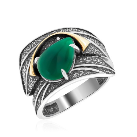 Купить оптом кольцо из серебра с агатом 1317392394-60 от Krasnoe