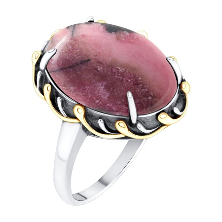 Купить оптом кольцо из серебра с родонитом 1317455800 от Krasnoe