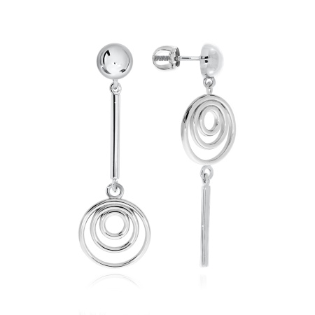 Купить оптом пусеты из серебра без вставок 2340401239 от Krasnoe