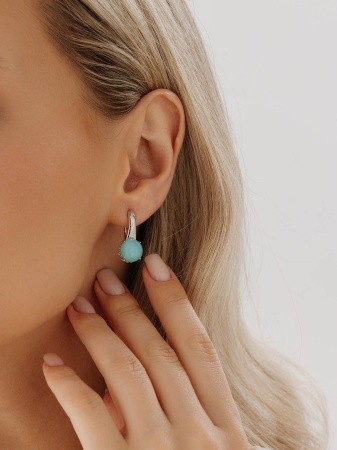 Купить оптом серьги из серебра с амазонитами 2340371263 от Krasnoe