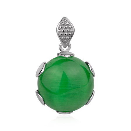 Купить оптом подвеска из серебра с кошачий глазом 3340266492-1-61 от Krasnoe