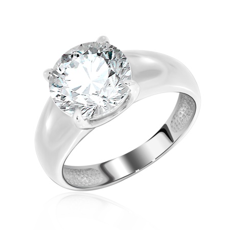 Купить оптом кольцо из серебра с фианитом 1340201116 от Krasnoe