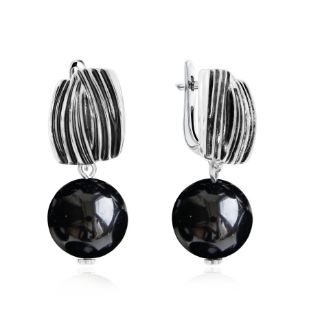 Купить оптом серьги из серебра с агатами 2310391379-20 от Krasnoe