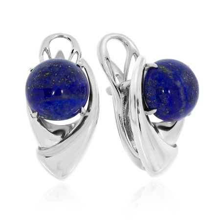 Купить оптом серьги из серебра с лазуритами 2340472360 от Krasnoe