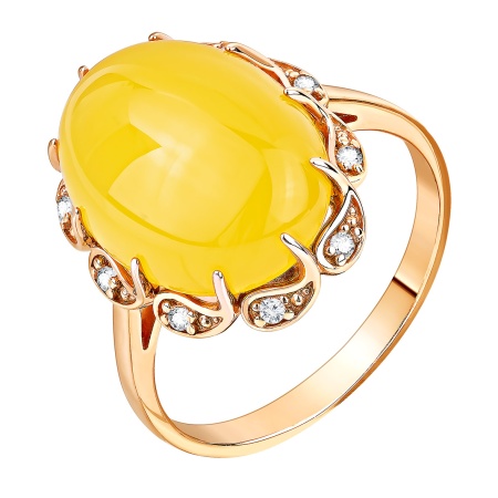 Купить оптом кольцо из серебра с агатом и фианитами 1320395114л-50 от Krasnoe