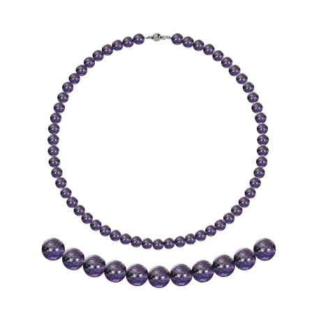 Купить оптом бусы из серебра с чароитами 8340466088-40 от Krasnoe