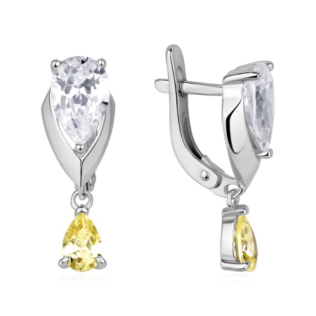 Купить оптом серьги из серебра с фианитами 2340205885-50 от Krasnoe