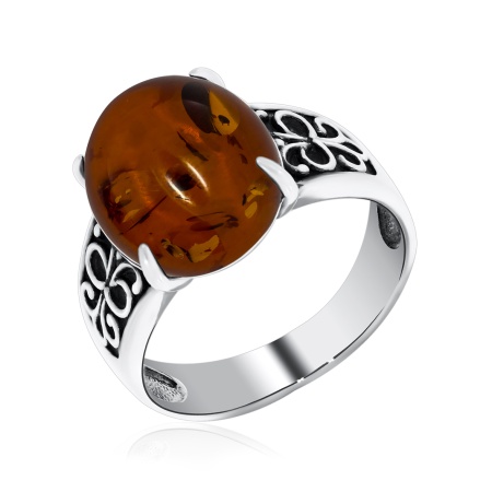 Купить оптом кольцо из серебра с янтарем 1310480993 от Krasnoe