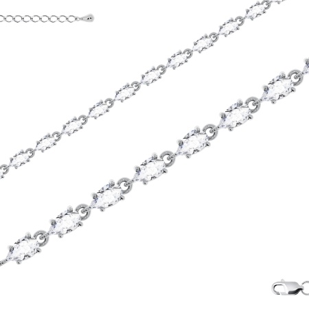 Купить оптом браслет из серебра с фианитами 4340202502-17 от Krasnoe