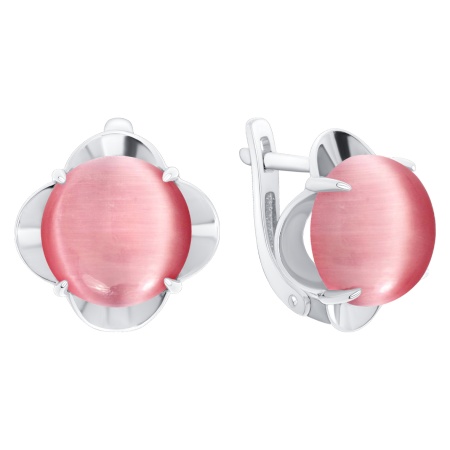 Купить оптом серьги из серебра с имитацией кошачьего глаза 2340265782-30 от Krasnoe