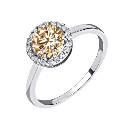 Купить оптом кольцо из серебра с муассанитом и фианитами 1340971972л-1-39 от Krasnoe