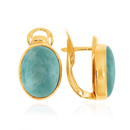 Купить оптом серьги из серебра с амазонитами 2320370932 от Krasnoe