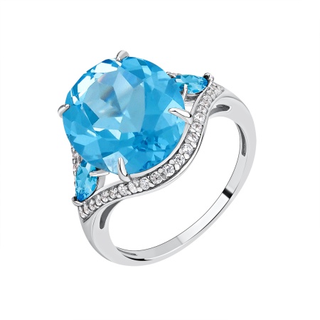 Купить оптом кольцо из серебра с фианитами 1340201970л-70 от Krasnoe