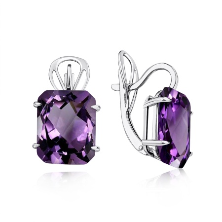 Купить оптом серьги из серебра с аметистами 2340061971 от Krasnoe