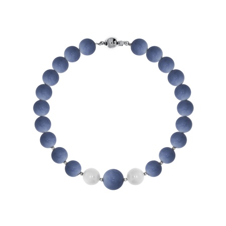 Купить оптом браслет из серебра с жемчугами и ангелитами 4340906103-1-19 от Krasnoe