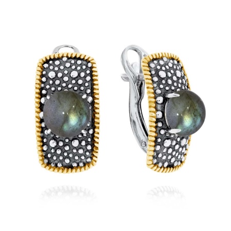 Купить оптом серьги из серебра с лабрадоритами 2317Л01751 от Krasnoe