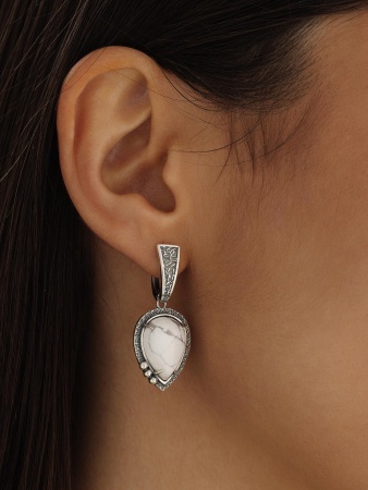 Купить оптом серьги из серебра с кахолонгами 2310К05788 от Krasnoe