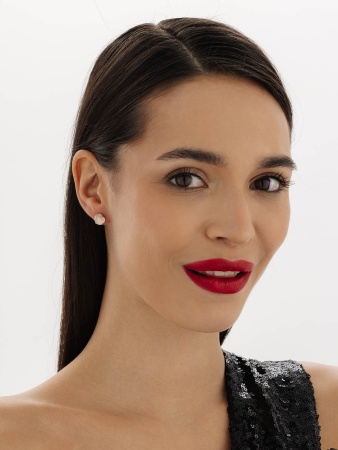 Купить оптом пусеты из серебра с кварцем 2340101222-30 от Krasnoe