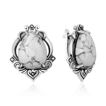 Купить оптом серьги из серебра с кахолонгами 2310К05992 от Krasnoe