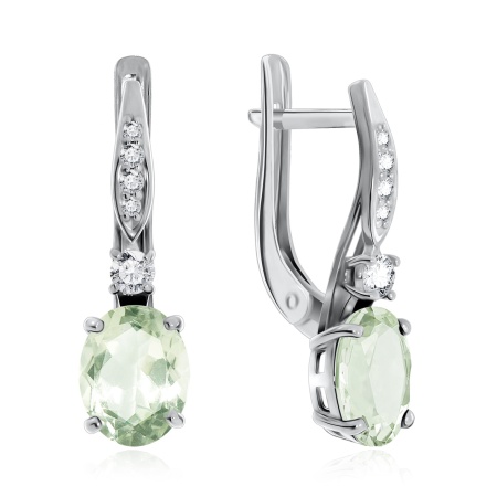 Купить оптом серьги из серебра с фианитами 2340200188л-68 от Krasnoe