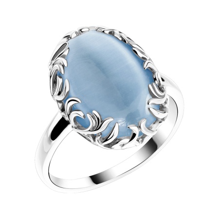 Купить оптом кольцо из серебра с имитацией кошачьего глаза 1340265709-70 от Krasnoe